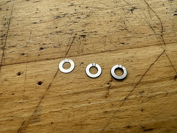 INOX Shim set  Ø3mm